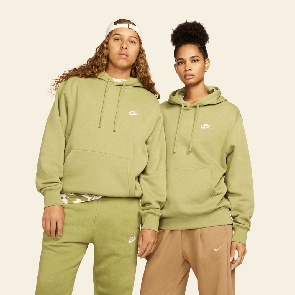 Nike men’s sportswear club- fleece pullover hoodie- green